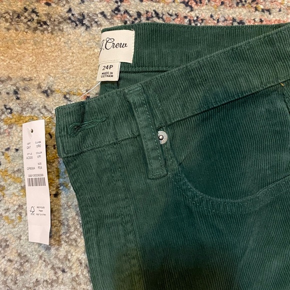 J.Crew Slim Straight Green Corduroy Pants - Picture 3 of 3